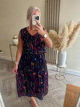 Load image into Gallery viewer, SALE The embroidered meadow silk dress (no exchange on sale items)
