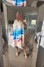 Load image into Gallery viewer, The Amalfi satin shirt dress
