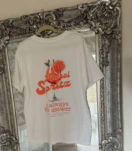 SALE The Aperol spritz t shirt in white (no return on sale items)