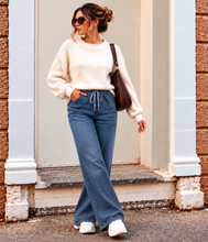 Load image into Gallery viewer, The super stretch denim tie waist joggers
