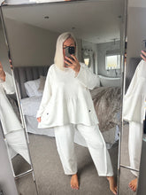 Load image into Gallery viewer, The Gabrielle luxe jersey dip hem exposed seam tracksuit
