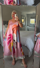 Load image into Gallery viewer, The satin palm strappy dress

