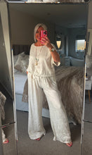 Load image into Gallery viewer, The Bora Bora crinkle palm trouser suit
