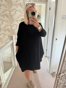 The cotton jersey dress with pockets