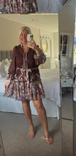 Load image into Gallery viewer, The Floral tie waist tiered dress with button detailing
