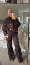 Load image into Gallery viewer, The zetta Otto 100% cotton tie detail button through shirt jacket
