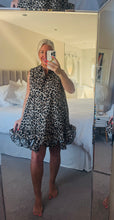 Load image into Gallery viewer, The Zeta Otto animal print frill shirt dress
