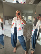 Load image into Gallery viewer, The zeta otto neon embroidered cotton shirt
