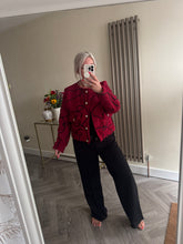 Load image into Gallery viewer, The Millie gold button scribble jacket

