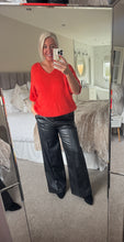 Load image into Gallery viewer, The Pu pin tuck trousers with pockets
