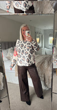 Load image into Gallery viewer, The Marissa fine knit animal print top
