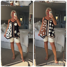 Load image into Gallery viewer, SALE The satin spot strappy vest top (no return on sale items)
