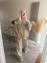 Load image into Gallery viewer, The Luxe sweat animal print exposed seam tracksuit
