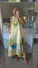 Load image into Gallery viewer, The Amalfi lemon satin dress with pockets
