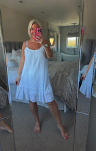 Load image into Gallery viewer, The Ibiza lace cotton strappy dress
