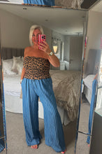 Load image into Gallery viewer, The Animal print jersey shirred bandeau top
