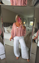 Load image into Gallery viewer, The Ibiza waffle button detail top/jacket
