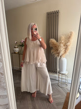 Load image into Gallery viewer, SALE The Bora Bora jersey lined silk frill top (no return on sale items)
