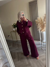 Load image into Gallery viewer, The Luxe jersey gold button tracksuit
