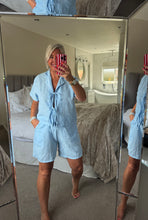 Load image into Gallery viewer, The Ibiza tie front pinstripe shorts set
