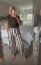 Load image into Gallery viewer, The Ibiza striped co-ord with ribbed shoulder pad tee
