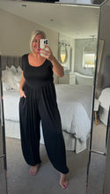 Load image into Gallery viewer, The saints ribbed t shirt jumpsuit with pockets

