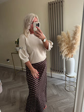 Load image into Gallery viewer, The diamanté detail puff sleeve jumper
