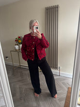 Load image into Gallery viewer, The Millie gold button scribble jacket
