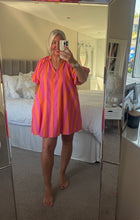 Load image into Gallery viewer, The Ibiza 100% cotton striped mini dress with pockets
