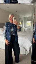 Load image into Gallery viewer, The Stretch denim military waistcoat
