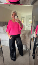 Load image into Gallery viewer, The Pu pin tuck trousers with pockets
