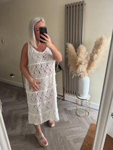 The crochet tiered dress