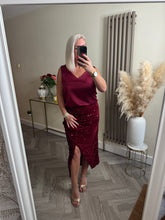 Load image into Gallery viewer, The Tiggy Rouched velour sequin skirt

