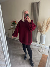 Load image into Gallery viewer, The Tiggy jersey sequin sleeve sweat/dress
