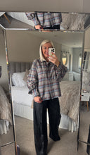 Load image into Gallery viewer, The zeta Otto embellished cotton mix checked shirt
