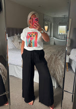 Load image into Gallery viewer, The tie waist elasticated linen trousers
