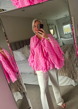 Load image into Gallery viewer, The Bora Bora polka dot frill cotton blouse
