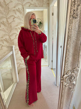 Load image into Gallery viewer, The luxe wide leg tracksuit with animal print detailing
