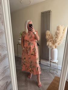 The botanical shirred dress