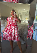 Load image into Gallery viewer, The Animal print frill sleeve smock dress
