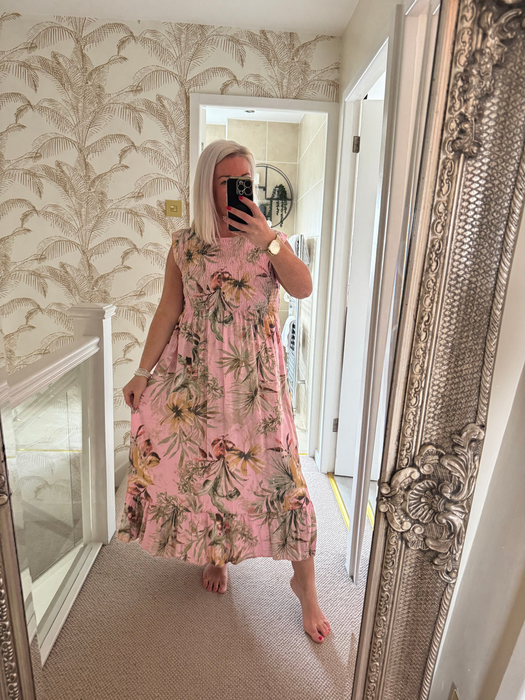 The botanical shirred dress