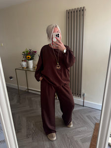 The Luxe jersey balloon hem tracksuit with separate necklace