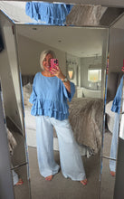Load image into Gallery viewer, The Ibiza boho linen frill top
