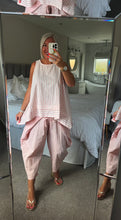 Load image into Gallery viewer, The Palma cotton linen mix trouser suit with tie front trouser
