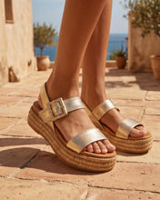 Load image into Gallery viewer, The Ibiza strap sandals in gold
