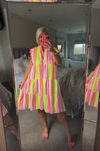 Load image into Gallery viewer, 100% cotton Aztec smock dress
