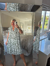 Load image into Gallery viewer, The Animal print frill sleeve smock dress
