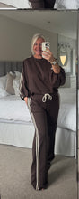 Load image into Gallery viewer, The Sports Luxe stripe seam puff hem tracksuit
