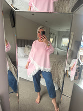 Load image into Gallery viewer, The Ivy lace detail a symmetrical jersey
