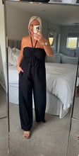 Load image into Gallery viewer, The Ibiza peplum halter neck jumpsuit with pockets
